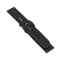 JIE Smartwatch Bande Silicone 20mm Montre Bracelet Couleur Unique pour Amazfit GTS 3 GTS 2 Bip S Bip U (Noir)