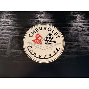 OBJET DÉCORATION MURALE Enseigne Plaque Décoration Garage Chevrolet Corvet