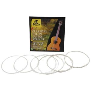 En nylon transparent Pour instruments de musique Argenté Lot de 6 cordes en nylon pour guitare classique 