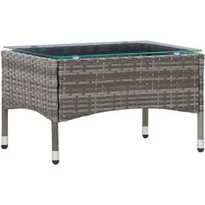 vidaXL Table de Jardin Table Basse de Patio Table d/'Appoint de Terrasse Table d/'Extérieur Meuble de Jardin Marron 75x40x37 cm Résine Tressée