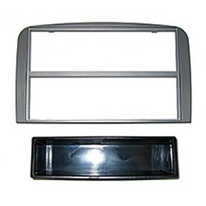 Cache-radio 1-DIN Compatible Alfa Romeo 147 Et GT (2000-2010) - Gris Foncé, Avec Compartiment Amovible 2-DIN