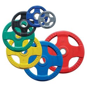 HALTÈRE - POIDS Disques Body-Solid olympiques 4 Grip en caoutchouc coloré 10 kg