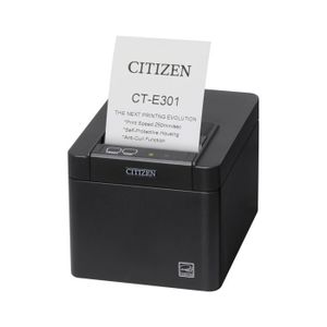 CUTTER Imprimante de reçus Citizen CT-E301 - USB - 8 points/mm (203 dpi) - coupe-papier - noire