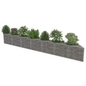 PIERRE - GABION PIERRE Mur de gabion Acier galvanisé 450 x 30 x 50 cm  Mo