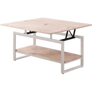 TABLE BASSE Table basse relevable et extensible en bois de chê