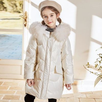 Doudoune Enfant Fille De 6 à 14 ans Chaude Hiver Epais avec Capuche  Mi-longue Couleur Unie - Rose Rose - Cdiscount Prêt-à-Porter