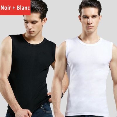 Lot De 6 Débardeurs Homme 100% Coton - Sans Manches, Col Rond - Confortable Pour Sport Ou Quotidien