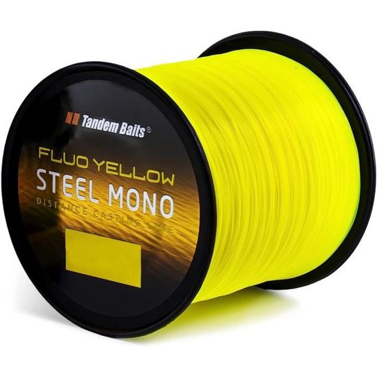 Steel Mono Fluo Yellow Fil De Pêche Carpe Nylon Matériel De Pêche  Transparent Ultra Résistant 600-1200 M[x558] - Cdiscount Sport
