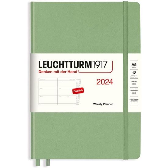 LEUCHTTUR1917 367672 Agenda Seainier à Couverture Souple Forat A6 2024 12 Ois Bleu Arine En