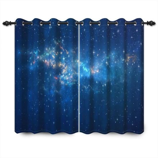 Lot De 4 Rideaux (2 Paires) Bohemian Farmhouse - Motif Gathering Sky, Style Sud-Ouest