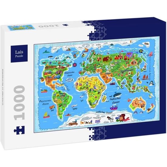 Puzzle Carte du Monde en Allemand 1000 Pièces - Cdiscount Jeux - Jouets