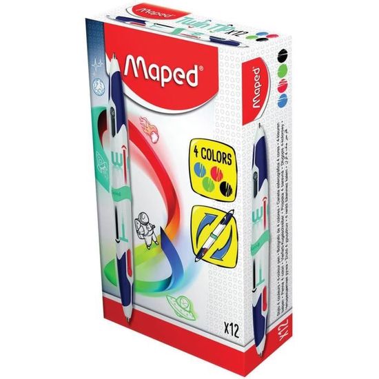 4 Stylos Mini 4 Couleurs – Pointe 0,7 Mm – Mécanisme Click – Enfant, école, Voyage, Création - 10