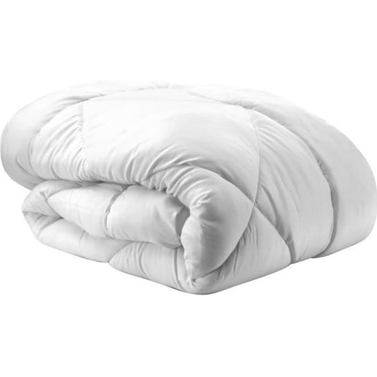 Couette Blanche 220x240cm Fibres Creuses 500gr/m² Le Linge De Jules - Légère Et Douce