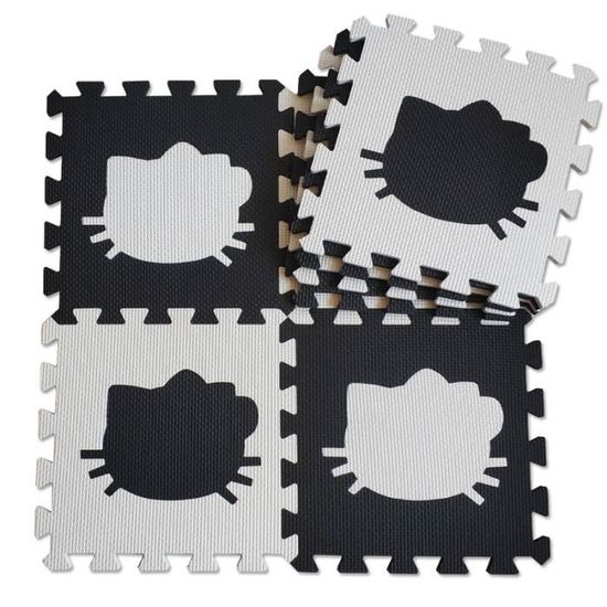 Tapis Sensoriels Enfants 9 Pièces - Puzzle Mousse 30x30 Cm - Textures Différentes - Antidérapant