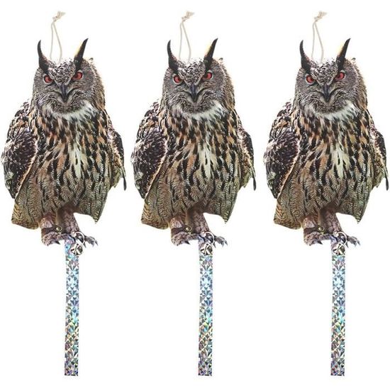 Lot De 3 Ballons Répulsifs Anti-oiseaux - Avec Yeux Réfléchissants Et Bandes - Pour Balcon, Jardin - 9