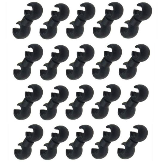 Lot De 5 Guides De Gaine De Câble De Frein/dérailleur Pour Vélo – Fibre De Nylon, Noir, 34,5x9 Mm, Léger (1,2g)