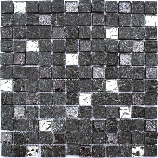Mosaique En Pate De Verre Et Carrelage 30 X 30 Cm Noir Achat