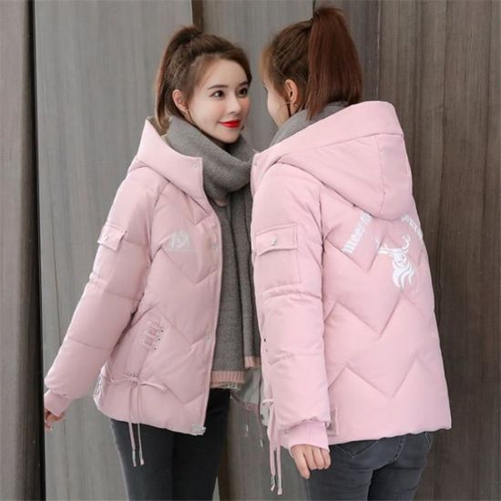 DOUDOUNE Femme 2020 Nouvelle Court Ample mode Loisir Vetements en coton Rose GO Rose Cdiscount Pret a Porter