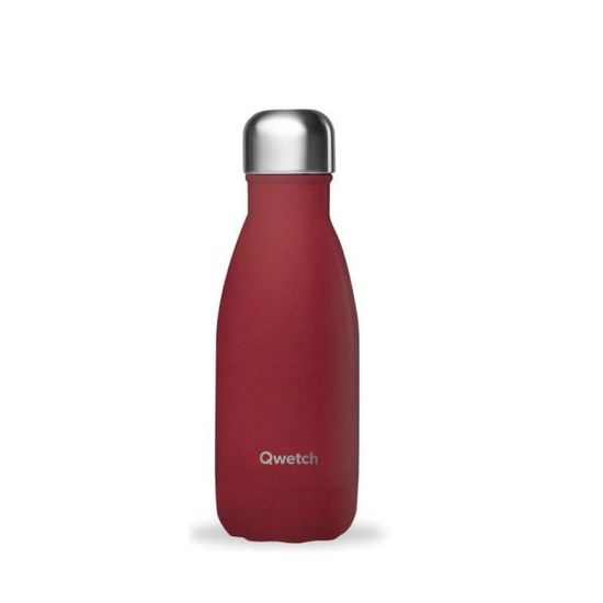 Bouteille isotherme 260 ml granite rouge - Qwetch 6,7 Rouge