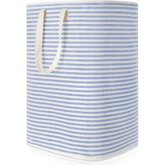Panier à Linge Pliable 75L Rose + Bleu - Corbeille Linge Imperméable Avec Poignées - Lot De 2