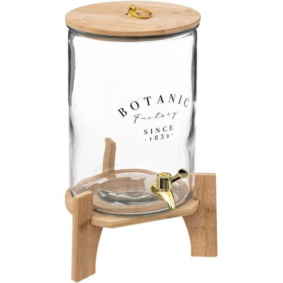 Distributeur de boissons en verre 51059 avec robinet capacité de 55 Distributeur de boissons en verre 51059 avec robinet capacité de 55