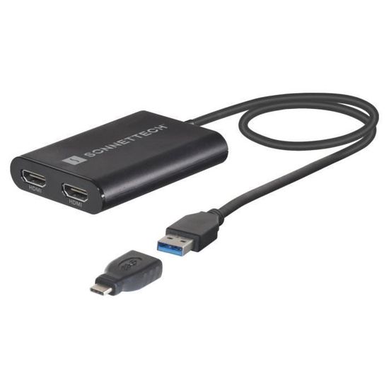 Adaptateur DisplayLink USB vers Dual HDMI 2.0 4K - Sonnet USB3-DHDMI