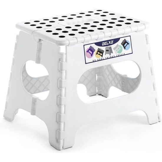 Marchepied Pliable En Plastique Robuste - Hauteur 27,9 Cm, Capacité 150 Kg - Surface Antidérapante, Compact - Pour Maison, Salle De Bain, Bureau, Extérieur