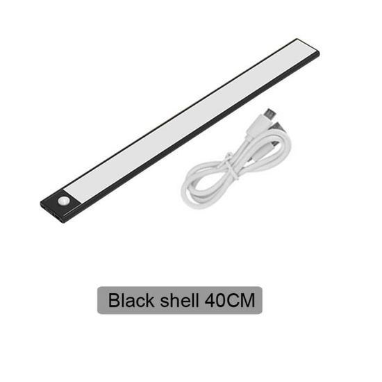 Barre Lumineuse LED Ultra-mince 40cm Avec Détecteur De Mouvement - Rechargeable, 3 Tons De Blanc, Idéale Pour Couloir