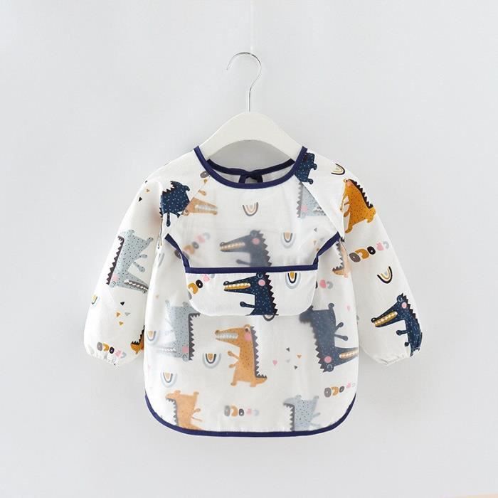 Bubba Bear Bavoir Manches Longues Pour Bebe - Bavoirs Bebe