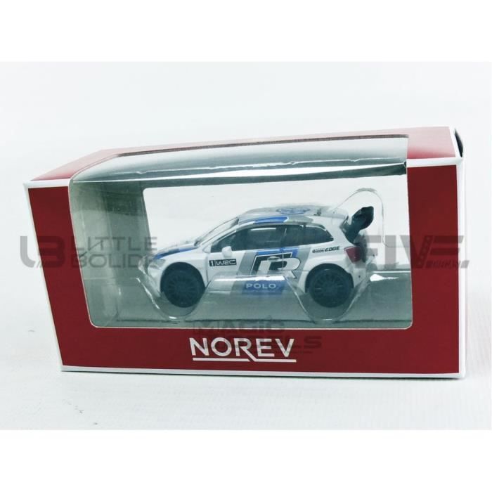 Voiture Miniature de Collection - NOREV 1/64 - VOLKSWAGEN Polo R WRC - White / Blue - 319111_POLOWRC