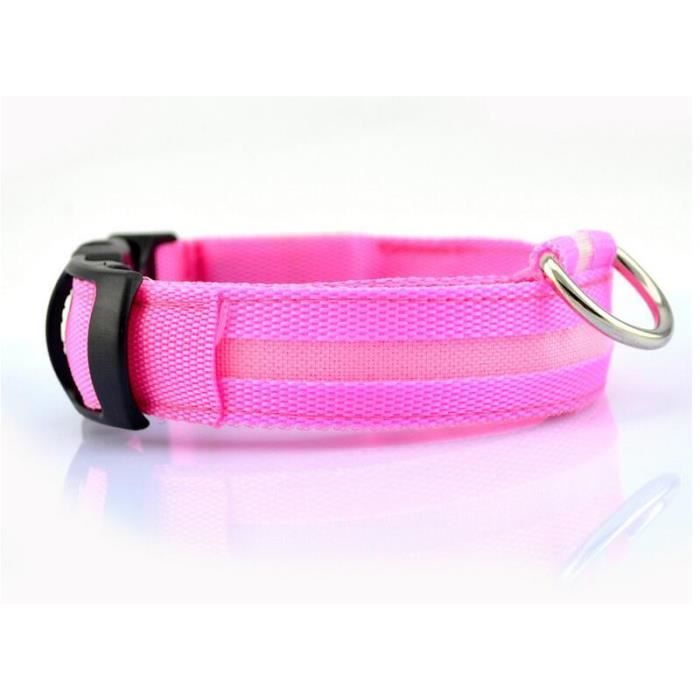 collier -Mignon chien harnais Led collier de chien lumière nuit sécurité clignotant chiens...- Modèle: Collar-Pink L - HOCWXQC08390