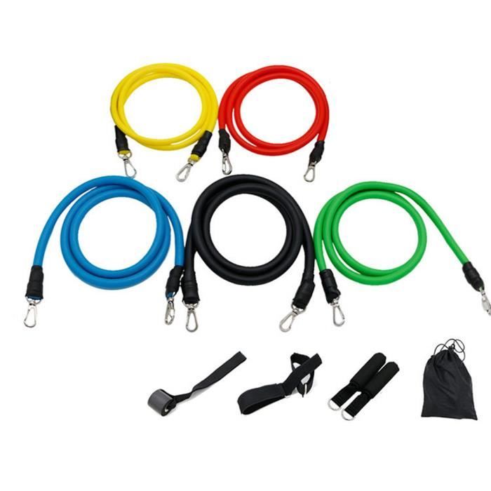 11x Bande Elastique fitness Bande de Résistance Musculation 30 15 25 20 10 lbs