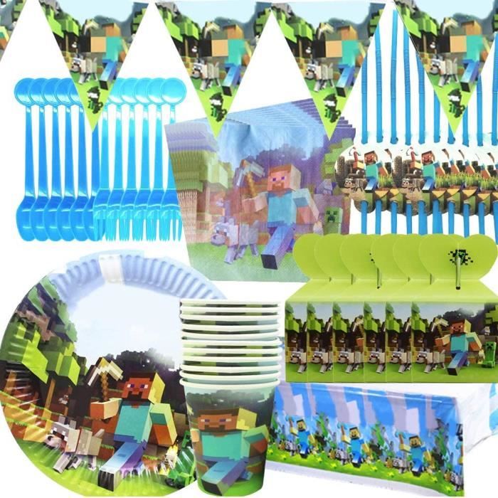 ASSIETTE JETABLE Fournitures de fête 10 invités Pack- BAIBEI 78 pièces Fournitures de Fête Vaisselle A131