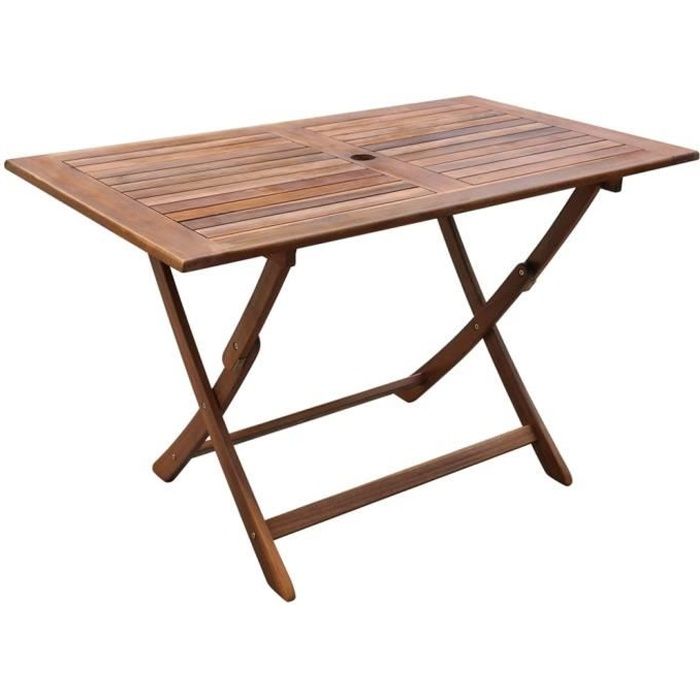 Table de jardin Conception pliante 120x70x75 cm Bois d'acacia massif