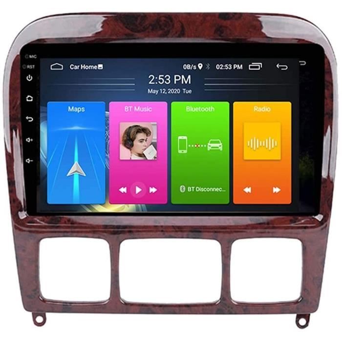 Autoradio Android pour Benz Classe S W220 S280 S320 AMG 1998-2005 Stéréo de voiture Navigation GPS Écran tactile Lecteur multim 470