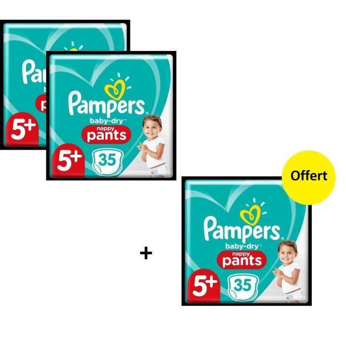 Pampers Baby Dry Pants Geant T5+ X105 - Lot de 3