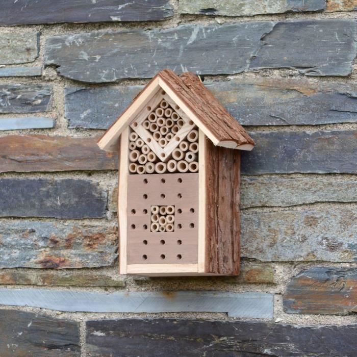 CKB LTD Hotel Insecte en Bois naturel pour abeilles Coccinel
