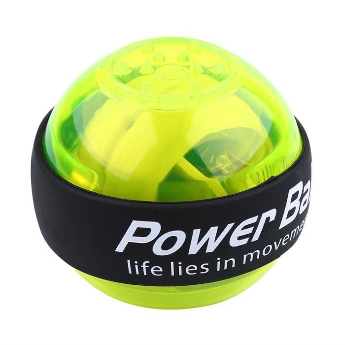 poignet balle-LED exercice main poignet gyroscope Power Ball pour Golf Tennis Force Force (vert)