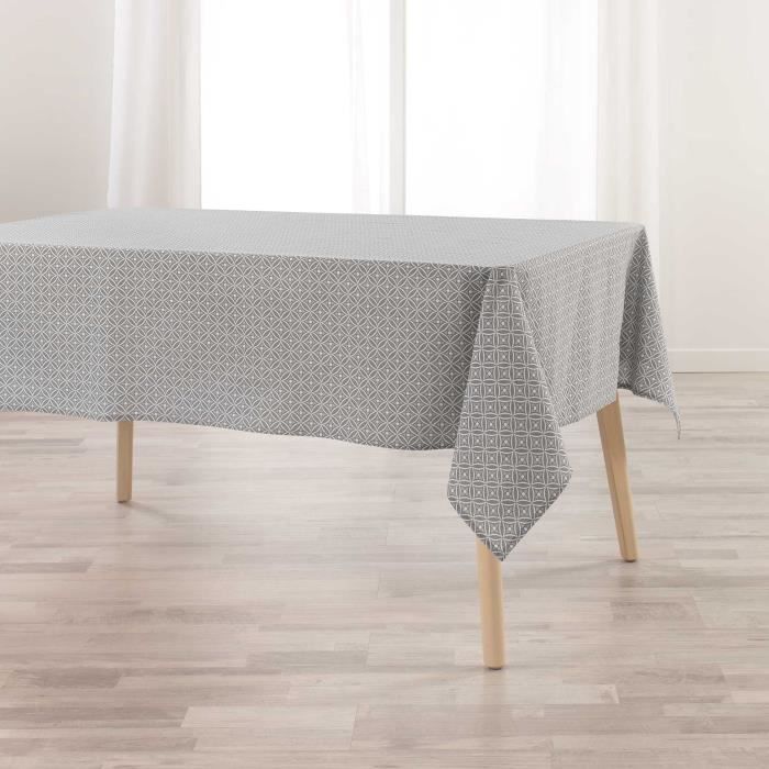 CDaffaires Nappe rectangle 140 x 240 cm coton imprimé Decia