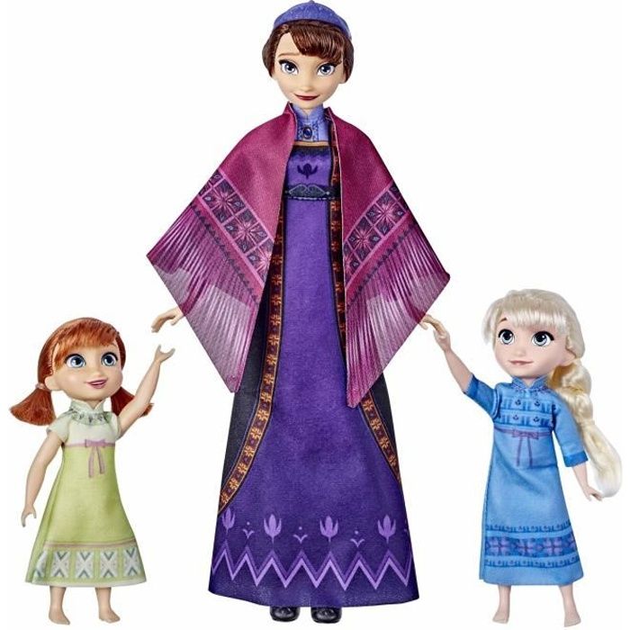 Disney La Reine des Neiges 2 - Poupées électroniques Elsa et Anna avec leur maman Iduna