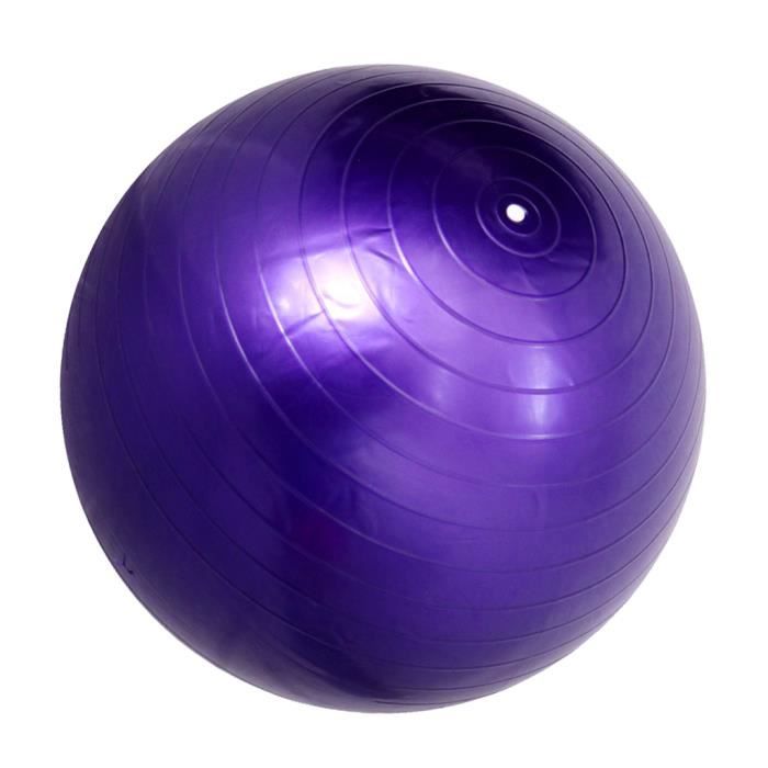 2MM Ballon PVC Anti-dérapant Balle de Yoga Exercice Gymnase Pilates Fitness 45/85cm 85cm Violet