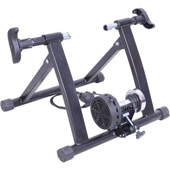 Home trainer pour velo noir equipement/support entrainement velo 60