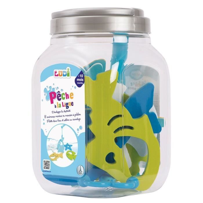 LUDI Jouets de Bain en Mousse Pêche à la Ligne