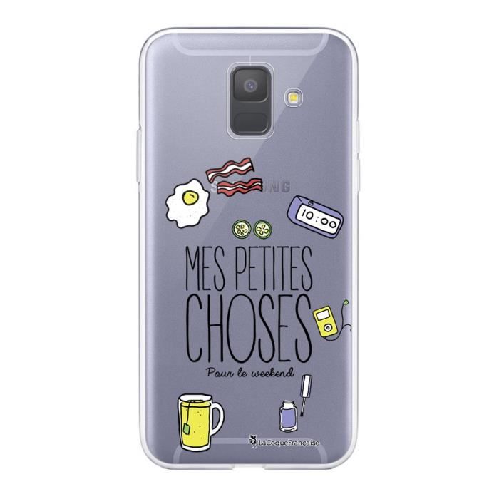 Coque Samsung Galaxy A6 2018 360 intégrale transparente Pour le Week-end Ecriture Tendance Design La Coque Francaise