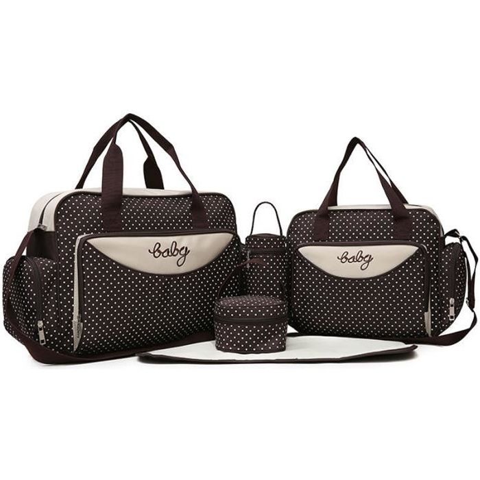 Set de 5pcs Sac à Main Langer Bébé Maman pour Promenade Voyage