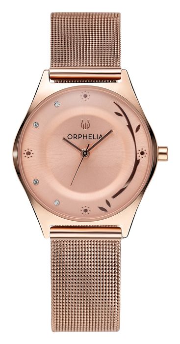 ORPHELIA - Montre Femmes - Quartz - Analogique - Bracelet en Acier inoxydable - Ip-rosé - OR12603