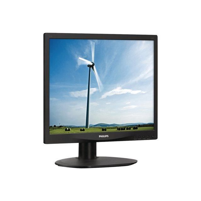 PHILIPS Écran LED S-line 17S4LSB - 17- - 1280 x 1024 - 250 cd/m² - 1000:1 - 5 ms - DVI-D, VGA - noir texturé avec socle noir