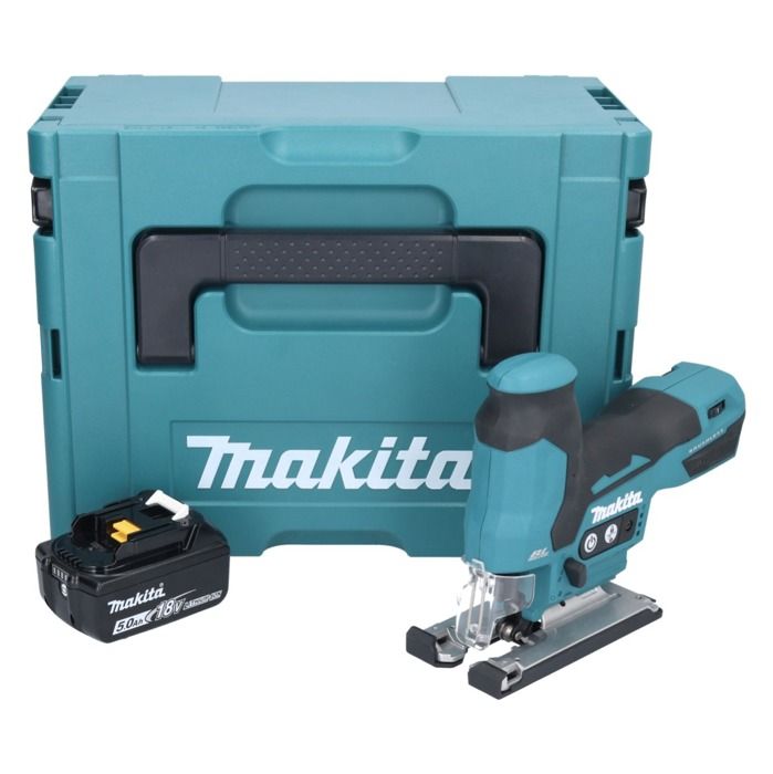 Makita DJV 185 T1J Scie sauteuse pendulaire sans fil 18 V Brushless + 1x batterie 5 0 Ah + Makpac sans chargeur