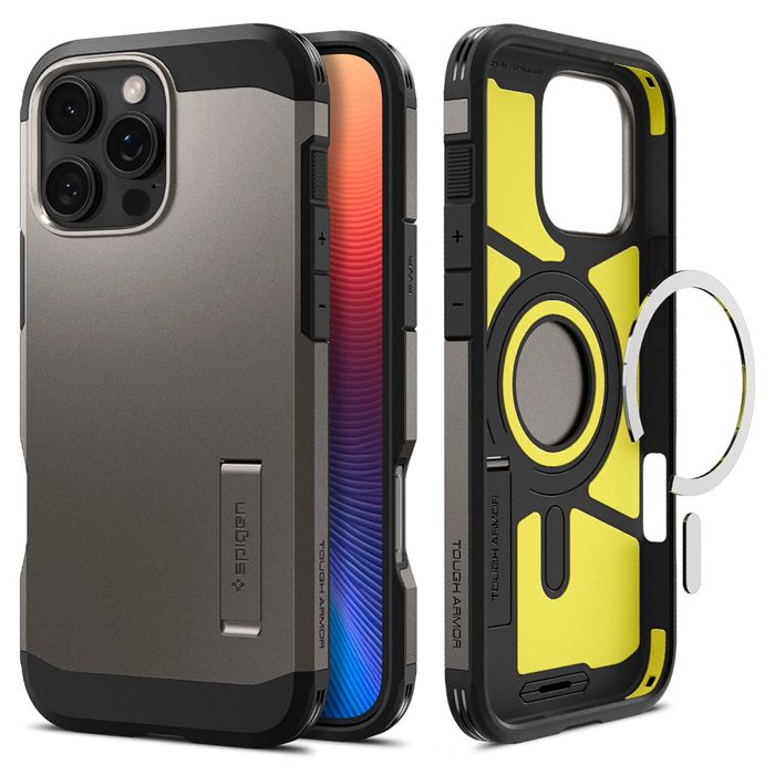 Coque Spigen Tough Armor MagSafe pour iPhone 16 Pro Max - Gunmetal