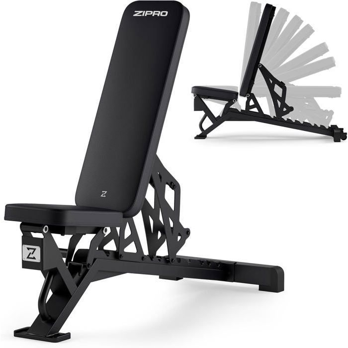 Banc de musculation - Zipro - PUMPIRON - Pliable - 8 niveaux de réglage - 140 kg max